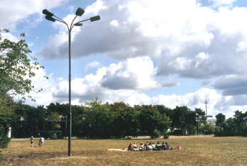 Beleuchtung einer neuen Wiese